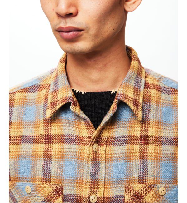 J.S.Homestead「J.S.Homestead / シュレッド ワーク チェック シャツ」|シャツ・ブラウス|