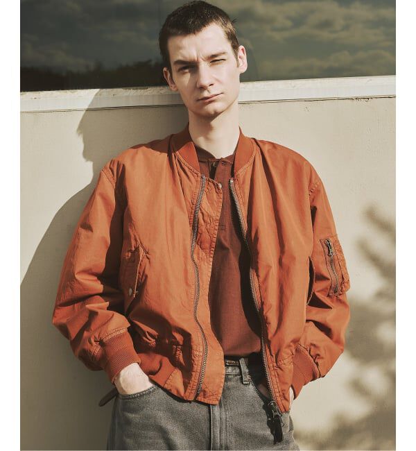 JOURNAL STANDARD「オーバー フィット ライト ボンバー ガーメントダイ ブルゾン」|ブルゾン・スタジャン|