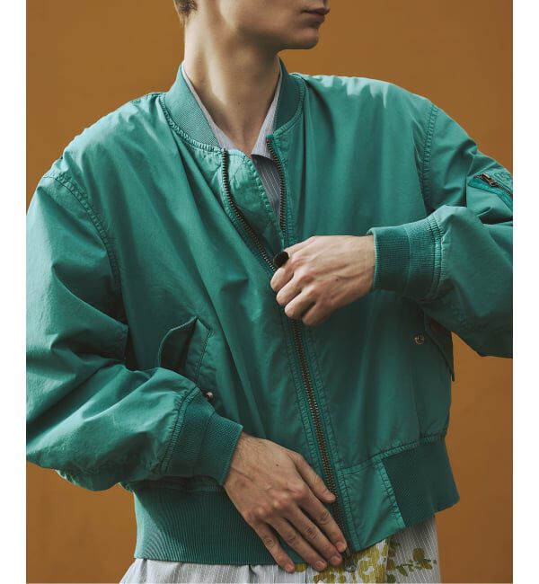 JOURNAL STANDARD「オーバー フィット ライト ボンバー ガーメントダイ ブルゾン」|ブルゾン・スタジャン|