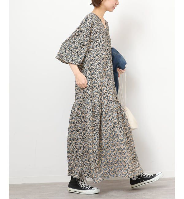 JOURNAL STANDARD relume「フラワークレープギャザーワンピース」|ワンピース|