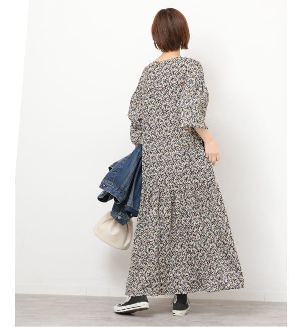 JOURNAL STANDARD relume「フラワークレープギャザーワンピース」|ワンピース|
