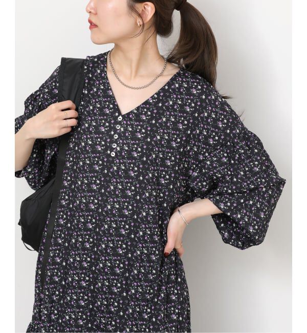 JOURNAL STANDARD relume「フラワークレープギャザーワンピース」|ワンピース|