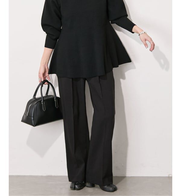 JOURNAL STANDARD「アイアスストレッチストレートパンツ」|スラックス|ブラック