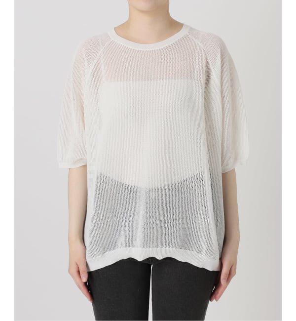 JOURNAL STANDARD relume「《予約》リネンミックスメッシュハーフスリーブプルオーバー」|ニット・セーター|