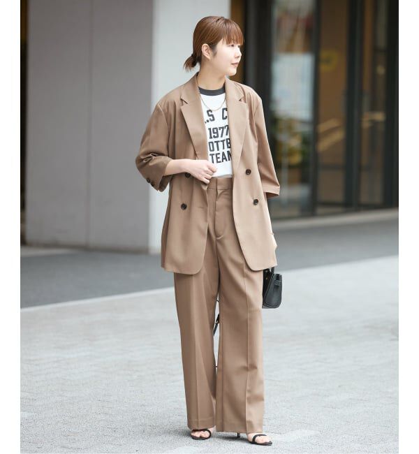 journal standard L'essage「《セットアップ可》POPLIN ダブルタックパンツ」|スラックス|