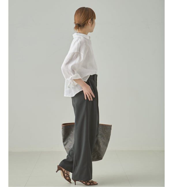 journal standard L'essage「《セットアップ可》POPLIN ダブルタックパンツ」|スラックス|