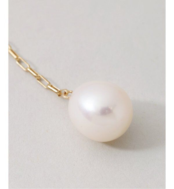 Lilas by Spick&Span「バロックパール10mmチェーンピアス K10（両耳）」|ピアス|