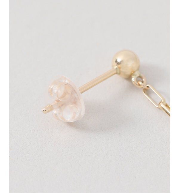 Lilas by Spick&Span「バロックパール10mmチェーンピアス K10（両耳）」|ピアス|