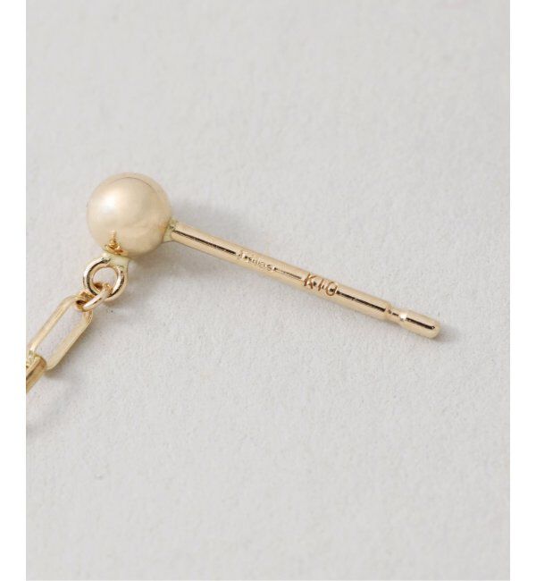 Lilas by Spick&Span「バロックパール10mmチェーンピアス K10（両耳）」|ピアス|