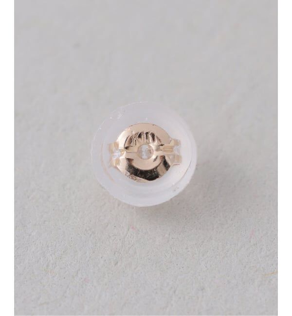 Lilas by Spick&Span「ボックスブラックダイヤ12mmバーピアス K10（両耳）」|ピアス|