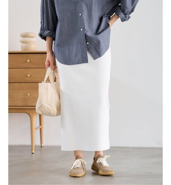 FRAMeWORK「≪追加 / 洗濯機洗い可能≫VIS-NYフルニードルタイトスカート」|スカート|