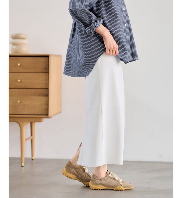 FRAMeWORK「≪追加 / 洗濯機洗い可能≫VIS-NYフルニードルタイトスカート」|スカート|