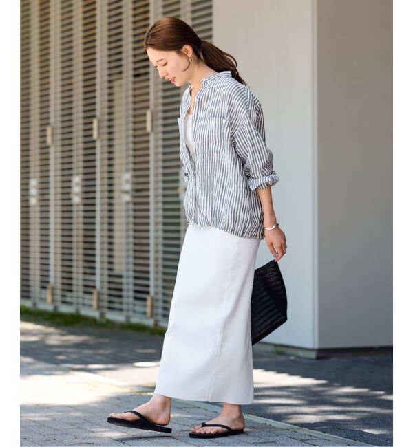 FRAMeWORK「≪追加 / 洗濯機洗い可能≫VIS-NYフルニードルタイトスカート」|スカート|