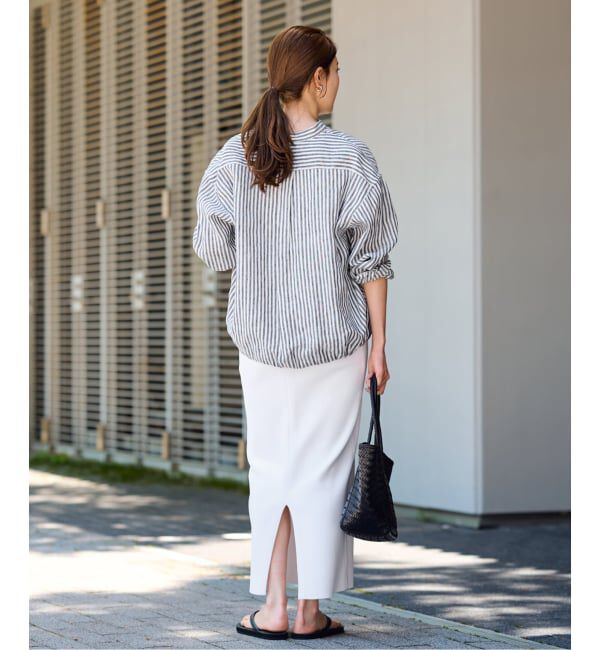 FRAMeWORK「≪追加 / 洗濯機洗い可能≫VIS-NYフルニードルタイトスカート」|スカート|