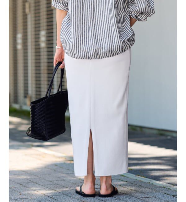 FRAMeWORK「≪追加 / 洗濯機洗い可能≫VIS-NYフルニードルタイトスカート」|スカート|