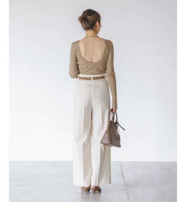 NOBLE「《追加・WEB限定カラー》エステルツイルストレッチスラックスパンツ」|スラックス|