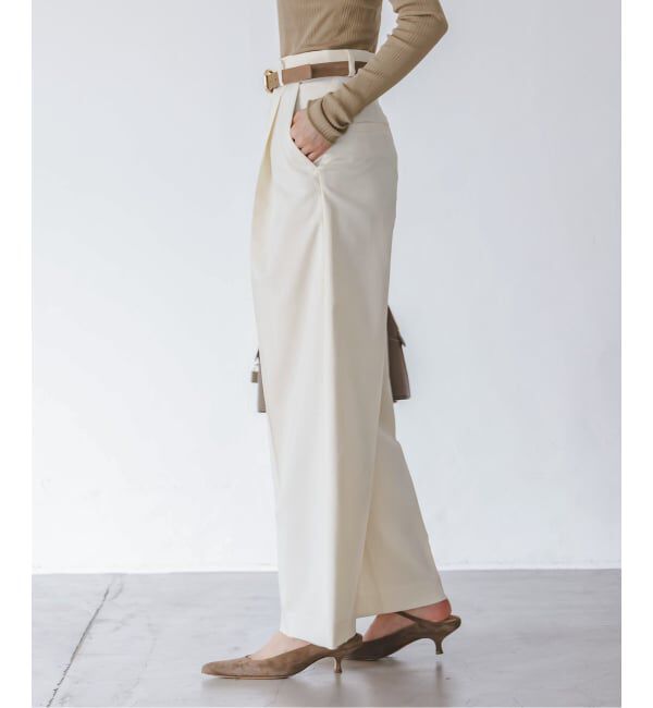 NOBLE「《追加・WEB限定カラー》エステルツイルストレッチスラックスパンツ」|スラックス|