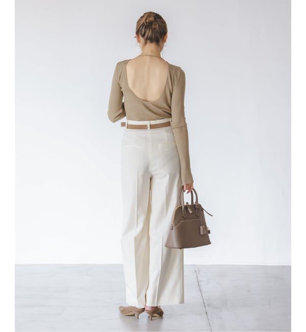 NOBLE「《追加・WEB限定カラー》エステルツイルストレッチスラックスパンツ」|スラックス|