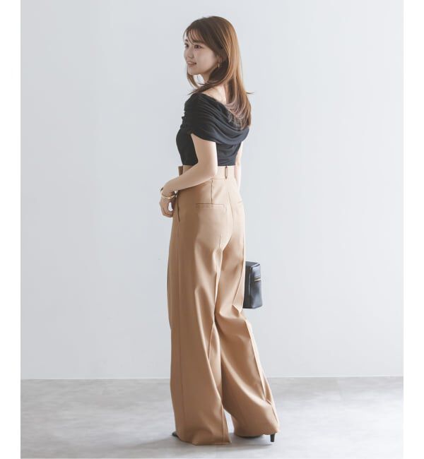 NOBLE「《追加・WEB限定カラー》エステルツイルストレッチスラックスパンツ」|スラックス|