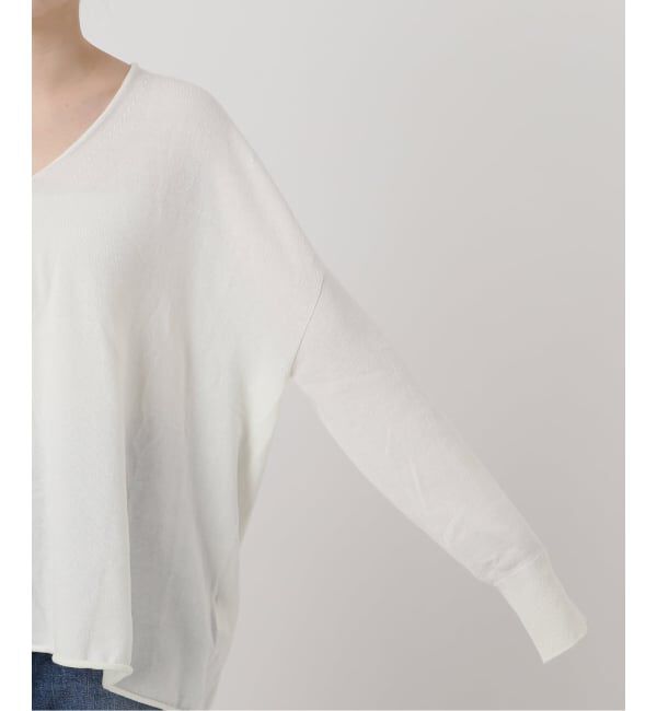 Spick and Span「《新色有り / 追加》コットンバルキーヤーンルーズVネックプルオーバー」|ニット・セーター|