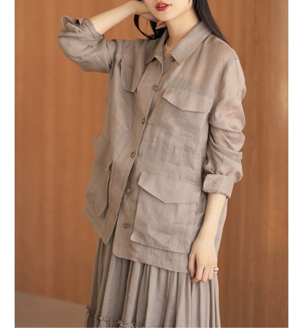 NOBLE「《セットアップ対応》ラミーリヨセルツイルミリタリーブルゾン」|その他|