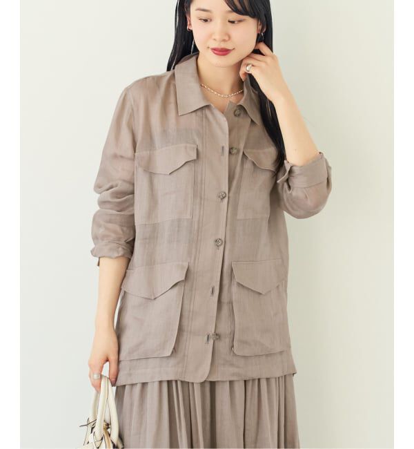 NOBLE「《セットアップ対応》ラミーリヨセルツイルミリタリーブルゾン」|その他|