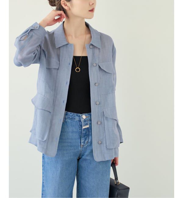 NOBLE「《セットアップ対応》ラミーリヨセルツイルミリタリーブルゾン」|その他|