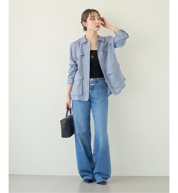 NOBLE「《セットアップ対応》ラミーリヨセルツイルミリタリーブルゾン」|その他|