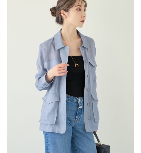 NOBLE「《セットアップ対応》ラミーリヨセルツイルミリタリーブルゾン」|その他|