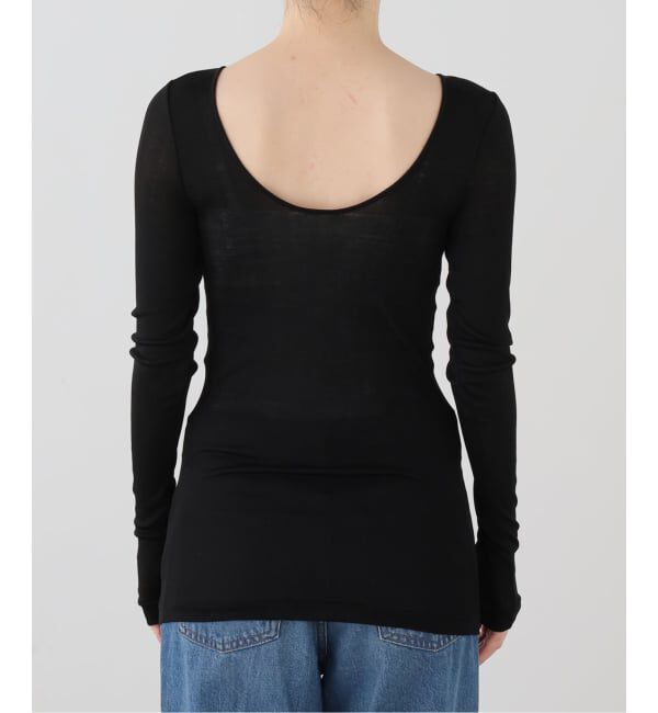 FRAMeWORK「MALU olivia 2way SILKスクープネック ロンTEE」|Tシャツ・カットソー|