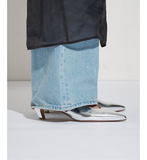 GRISE「GRISE4cmポインテッドUカットストラップスリングバック」|パンプス|