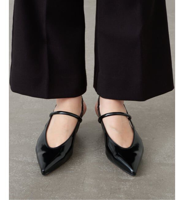 GRISE「GRISE4cmポインテッドUカットストラップスリングバック」|パンプス|