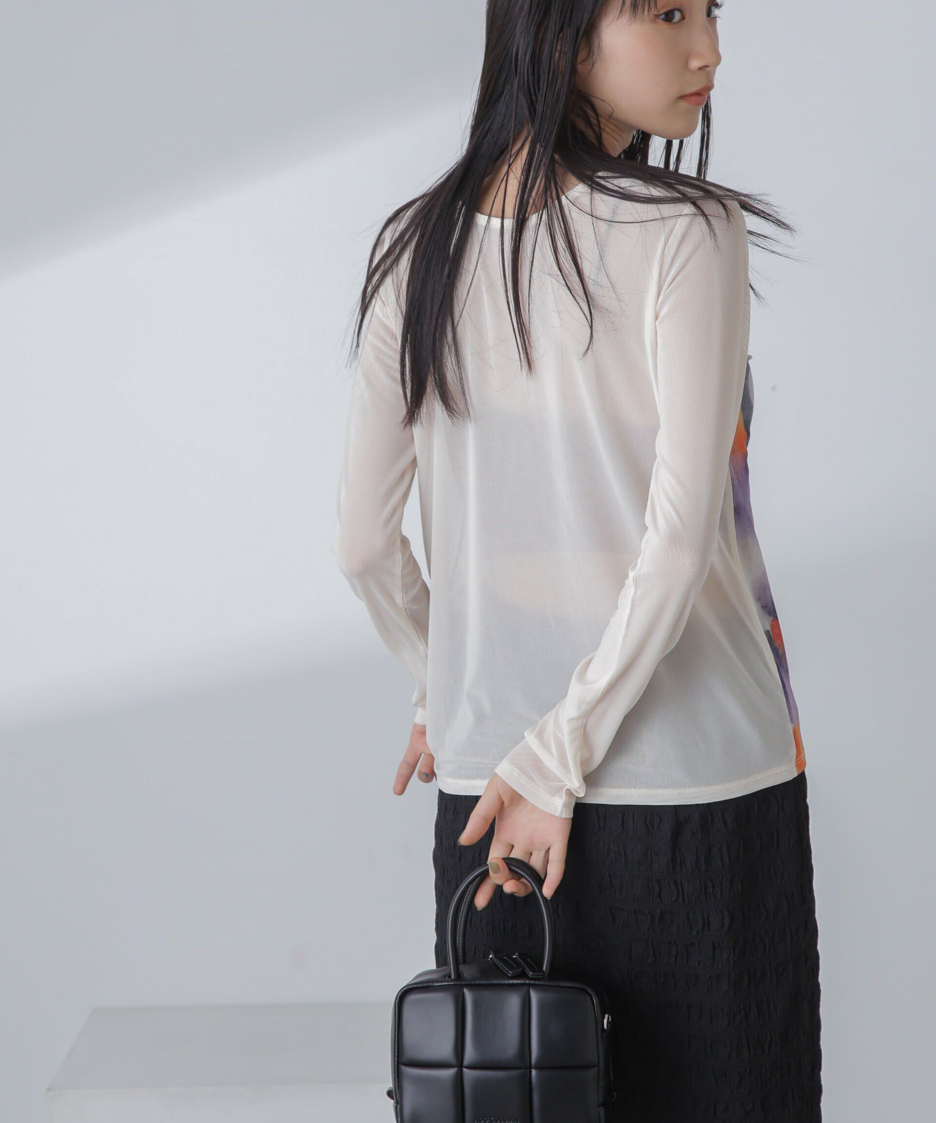 nano･universe「ストレッチチュール 前後2wayシアートップス」|シャツ・ブラウス|