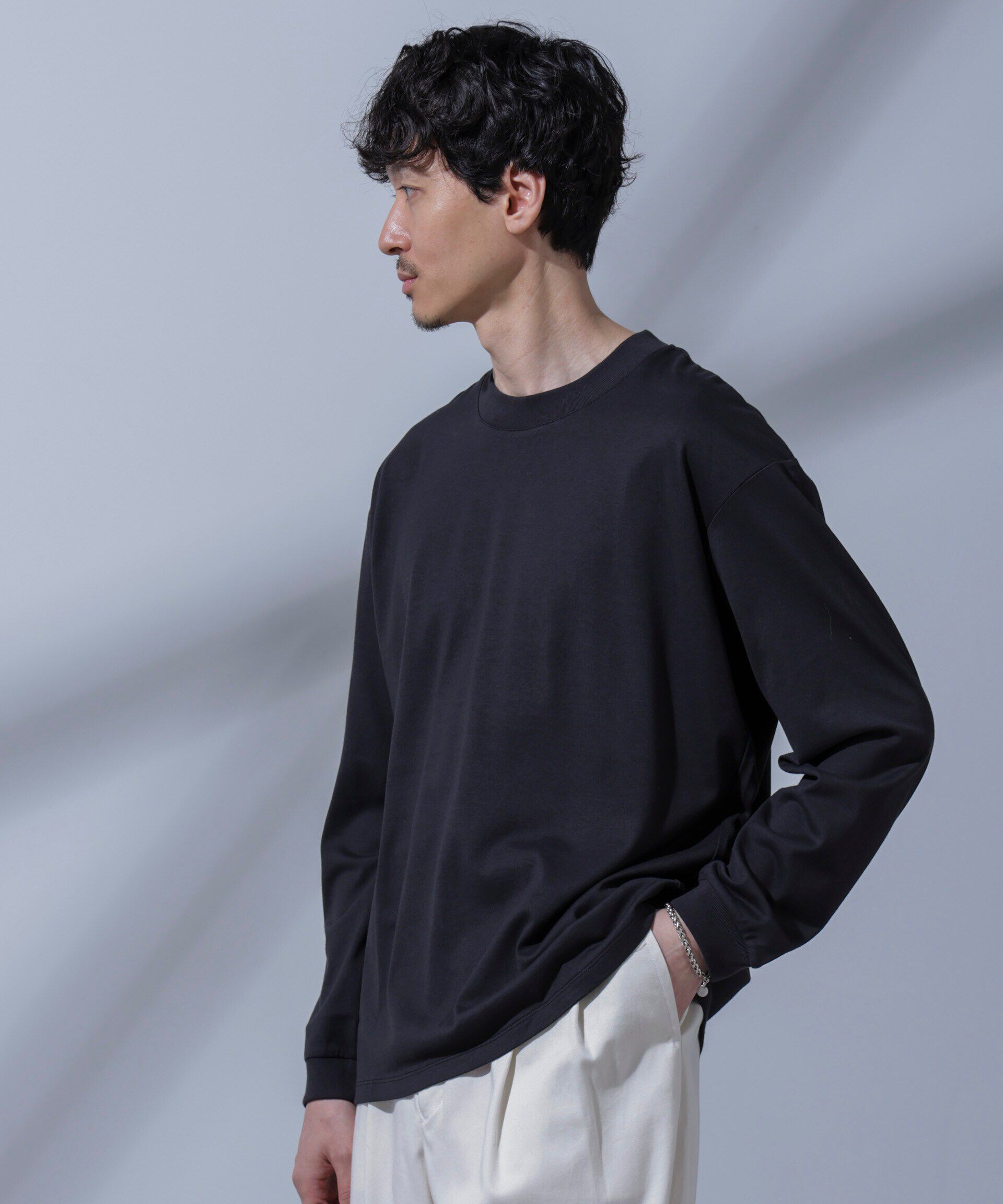 nano･universe「Anti Soaked(R) 汗染み防止 ビッグTシャツ 長袖」|Tシャツ・カットソー|