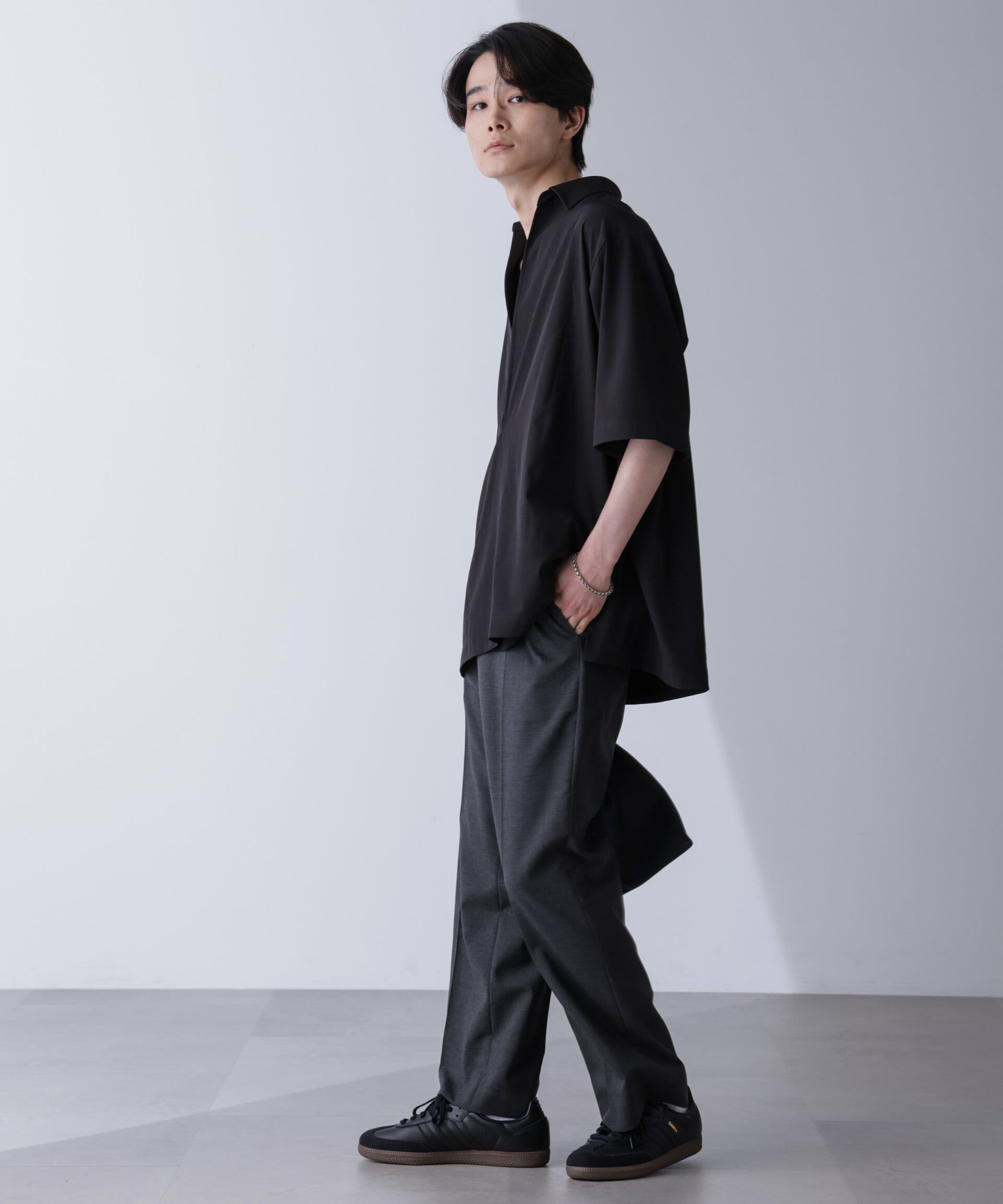 nano･universe「スキッパーPOシャツ 半袖」|シャツ・ブラウス|