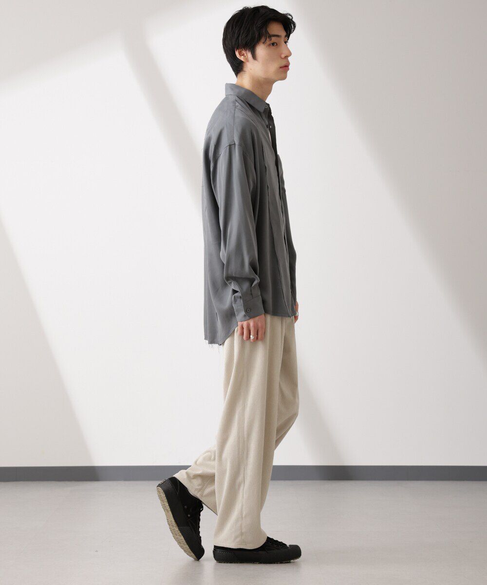 nano･universe「カットオフワイドドレープシャツ 長袖」|シャツ・ブラウス|