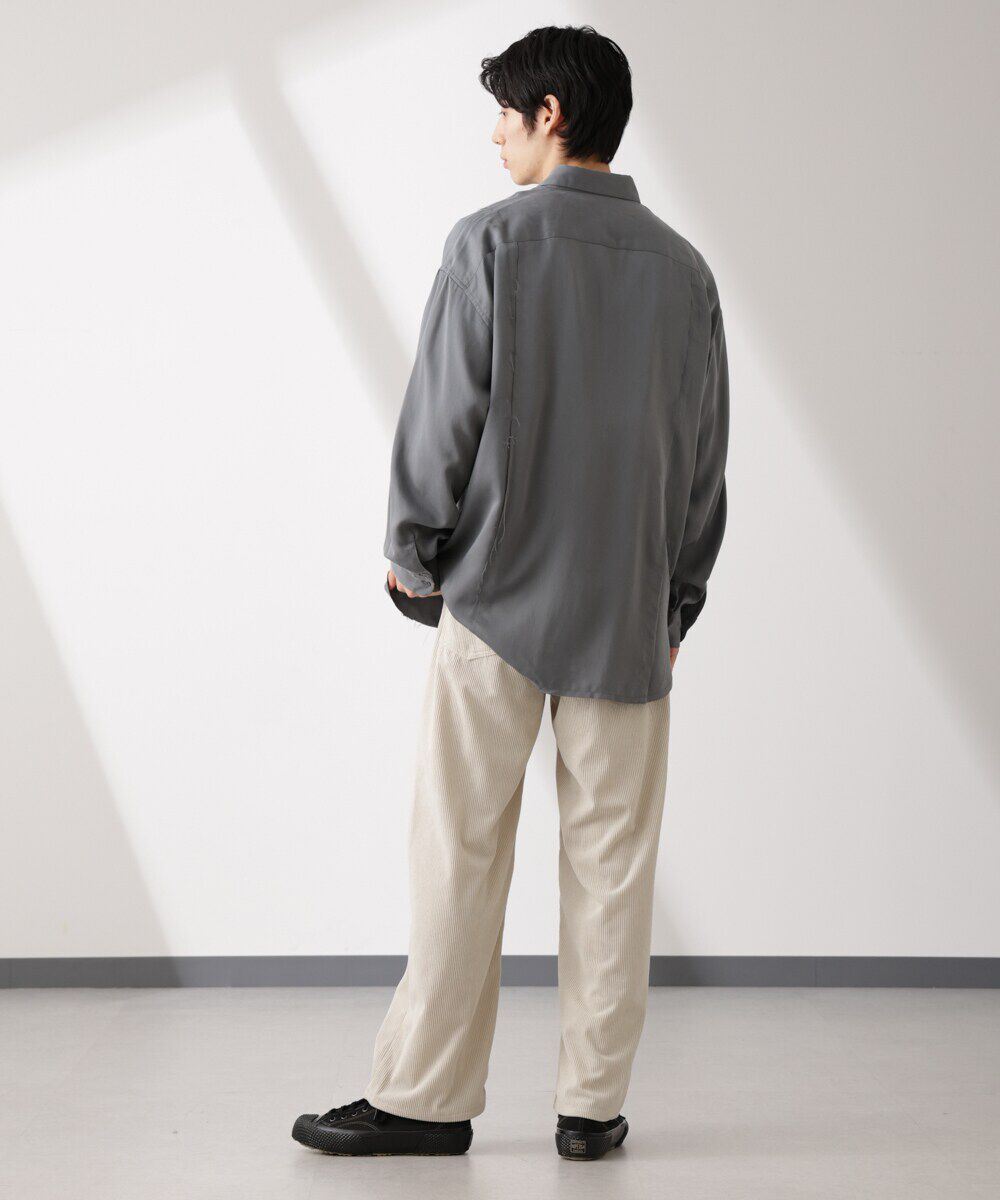 nano･universe「カットオフワイドドレープシャツ 長袖」|シャツ・ブラウス|