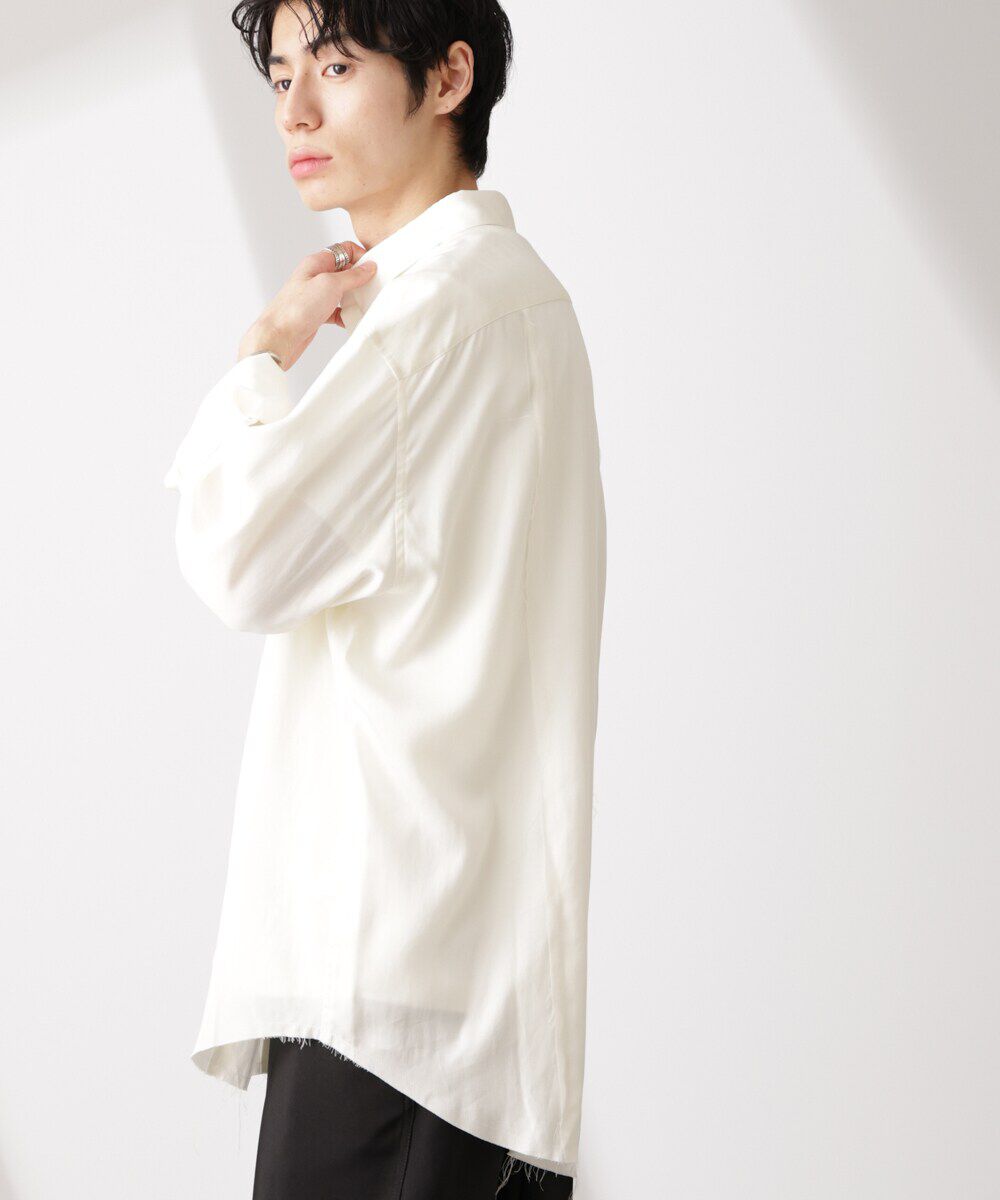 nano･universe「カットオフワイドドレープシャツ 長袖」|シャツ・ブラウス|