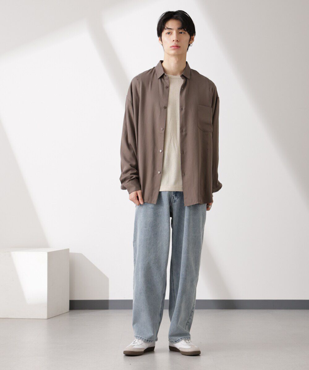 nano･universe「カットオフワイドドレープシャツ 長袖」|シャツ・ブラウス|