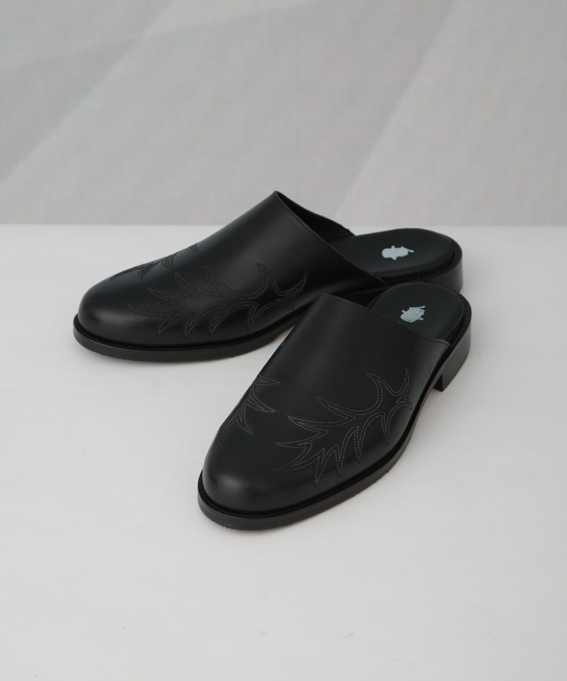 nano･universe「Tomo&Co/別注 WESTERN MULE」|ビジネス・ドレスシューズ|ブラック