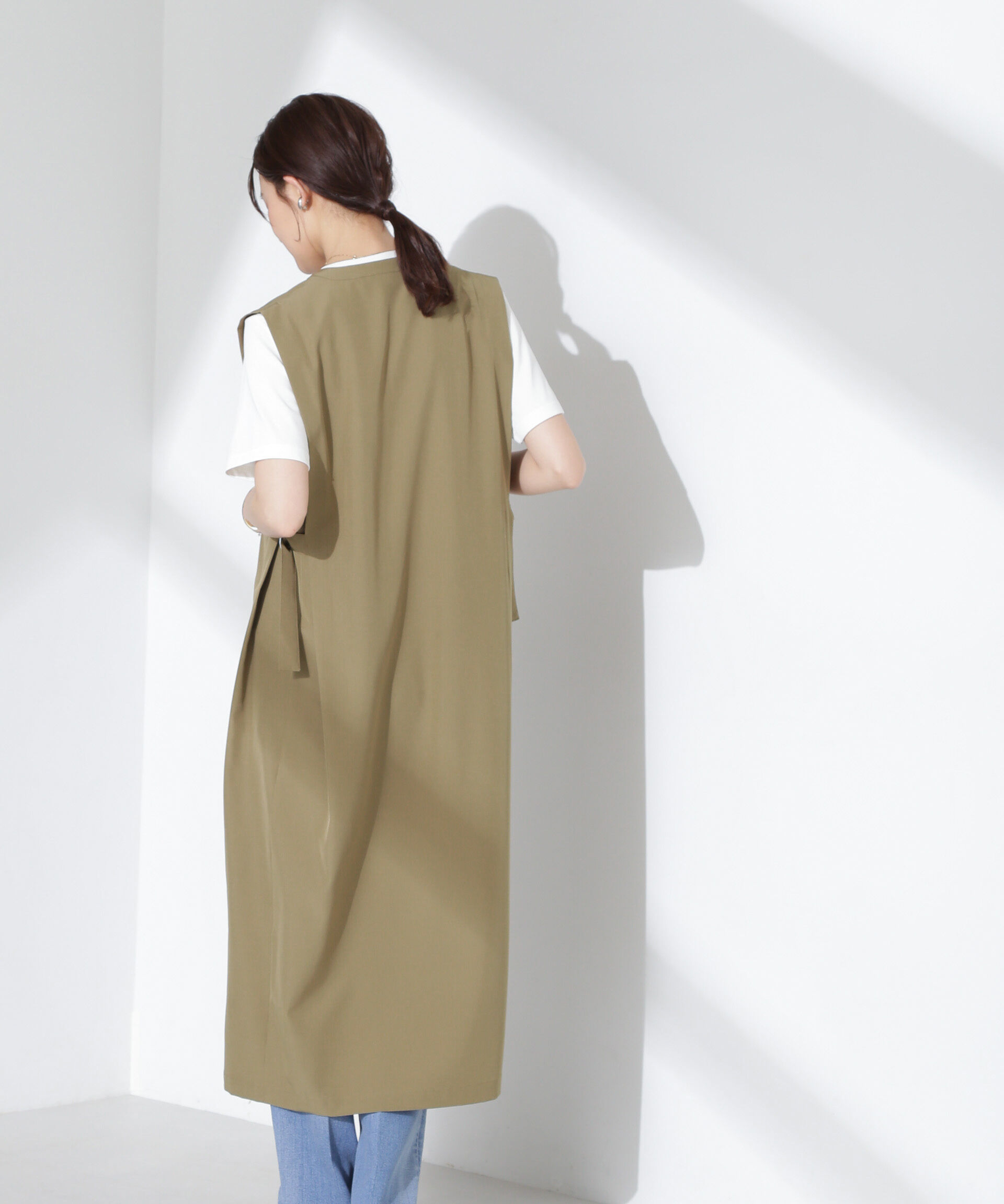 nano･universe「オープンフロントノースリーブワンピース」|ワンピース|