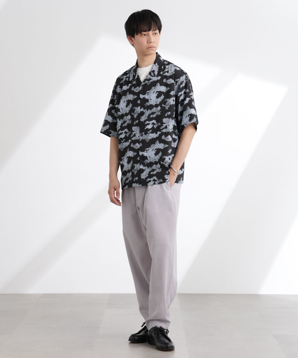 nano･universe「オリジナルパターン開襟シャツ 半袖」|シャツ・ブラウス|