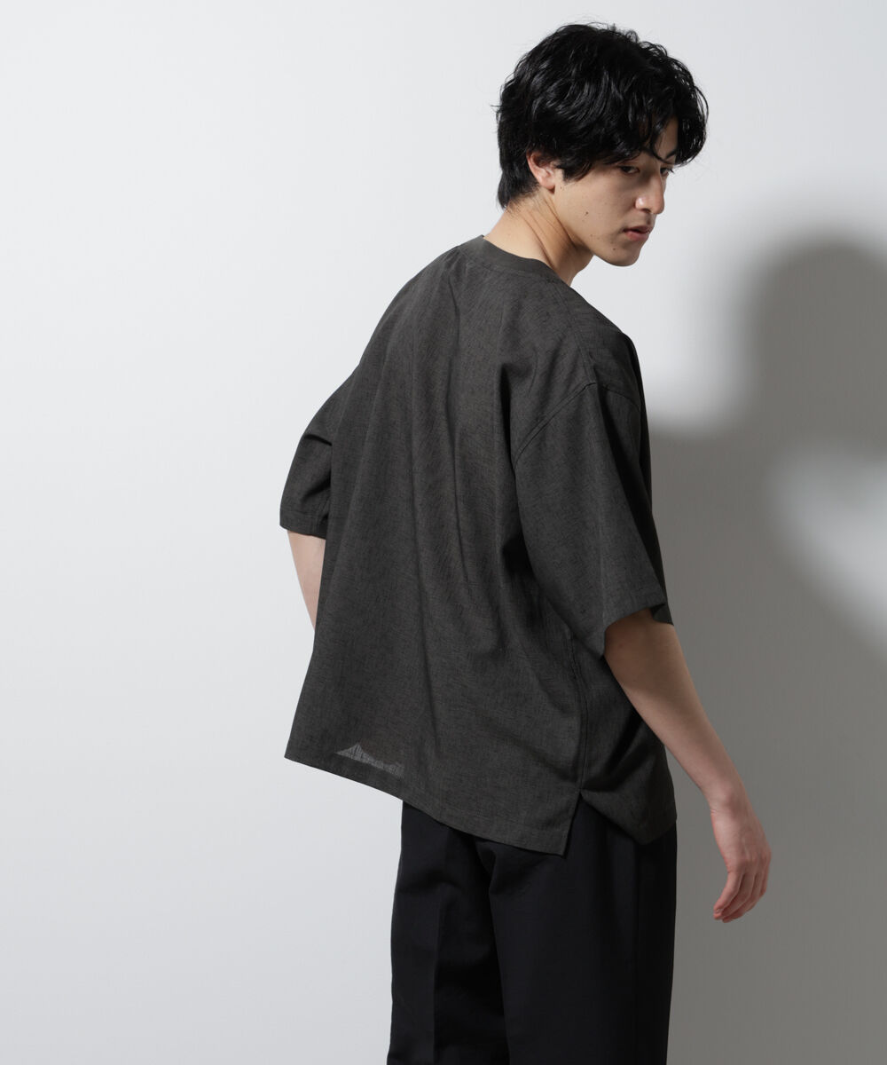 nano･universe「テックリネン布帛Tシャツ 半袖」|Tシャツ・カットソー|