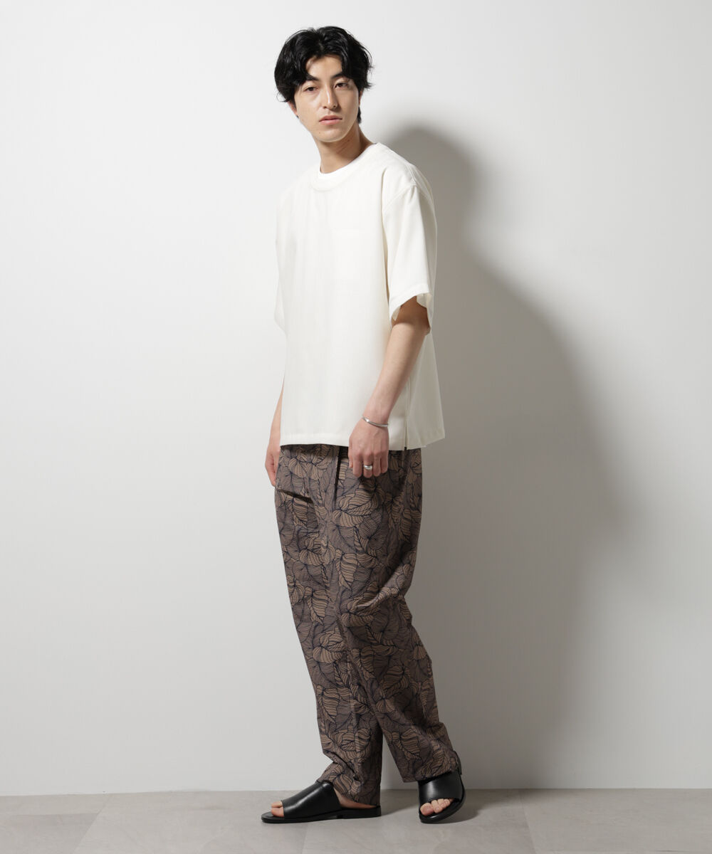 nano･universe「テックリネン布帛Tシャツ 半袖」|Tシャツ・カットソー|