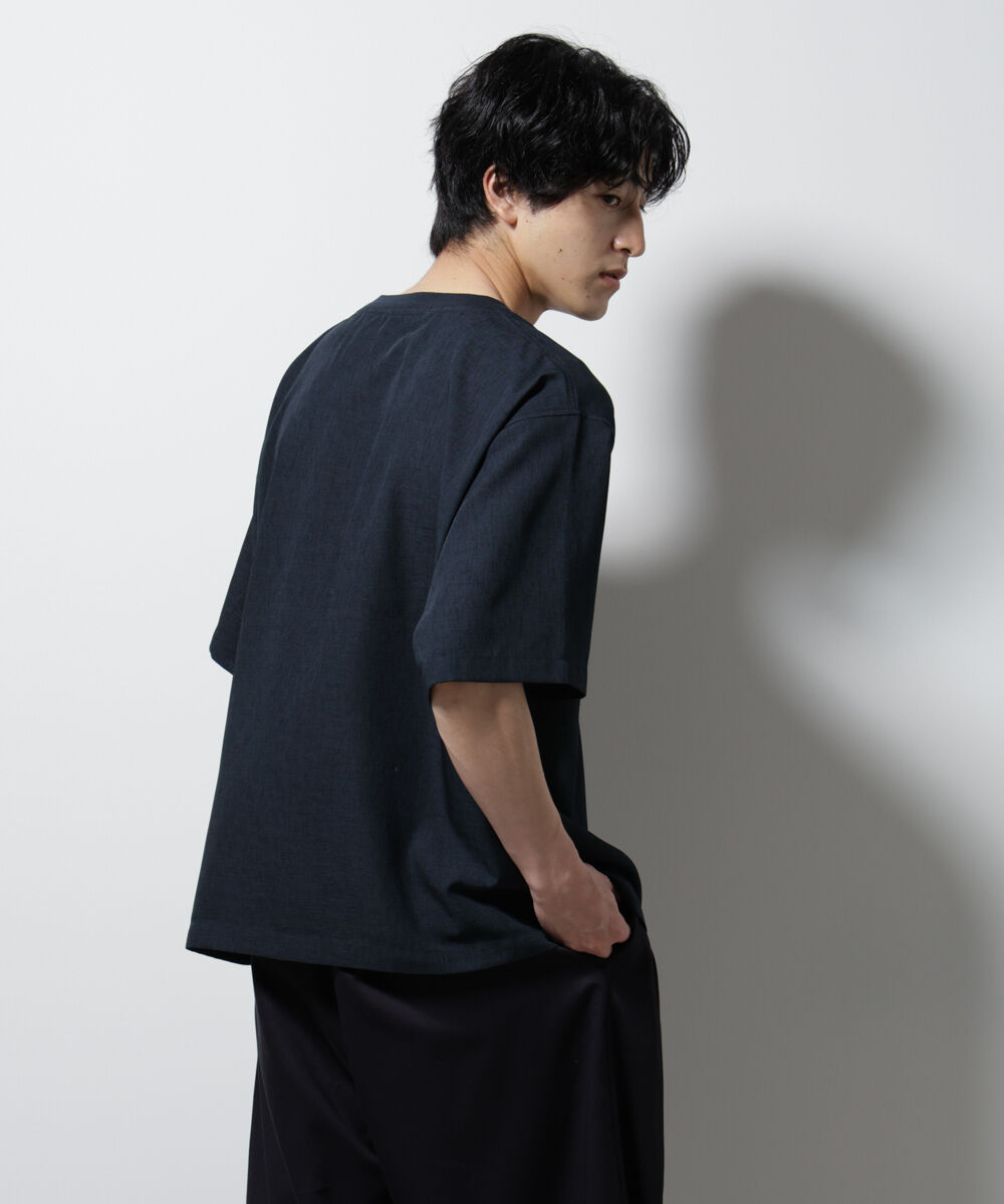 nano･universe「テックリネン布帛Tシャツ 半袖」|Tシャツ・カットソー|