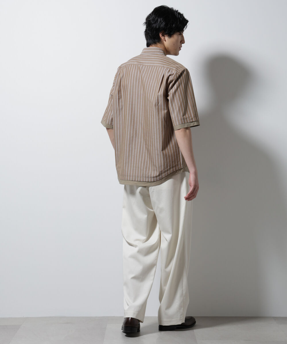 nano･universe「クレイジーストライプシャツ 半袖 2」|シャツ・ブラウス|