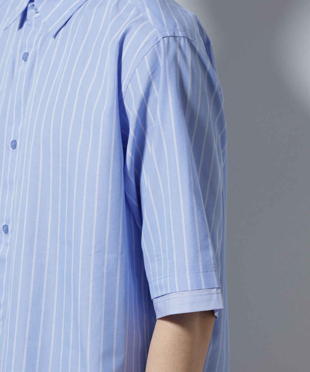 nano･universe「クレイジーストライプシャツ 半袖 2」|シャツ・ブラウス|