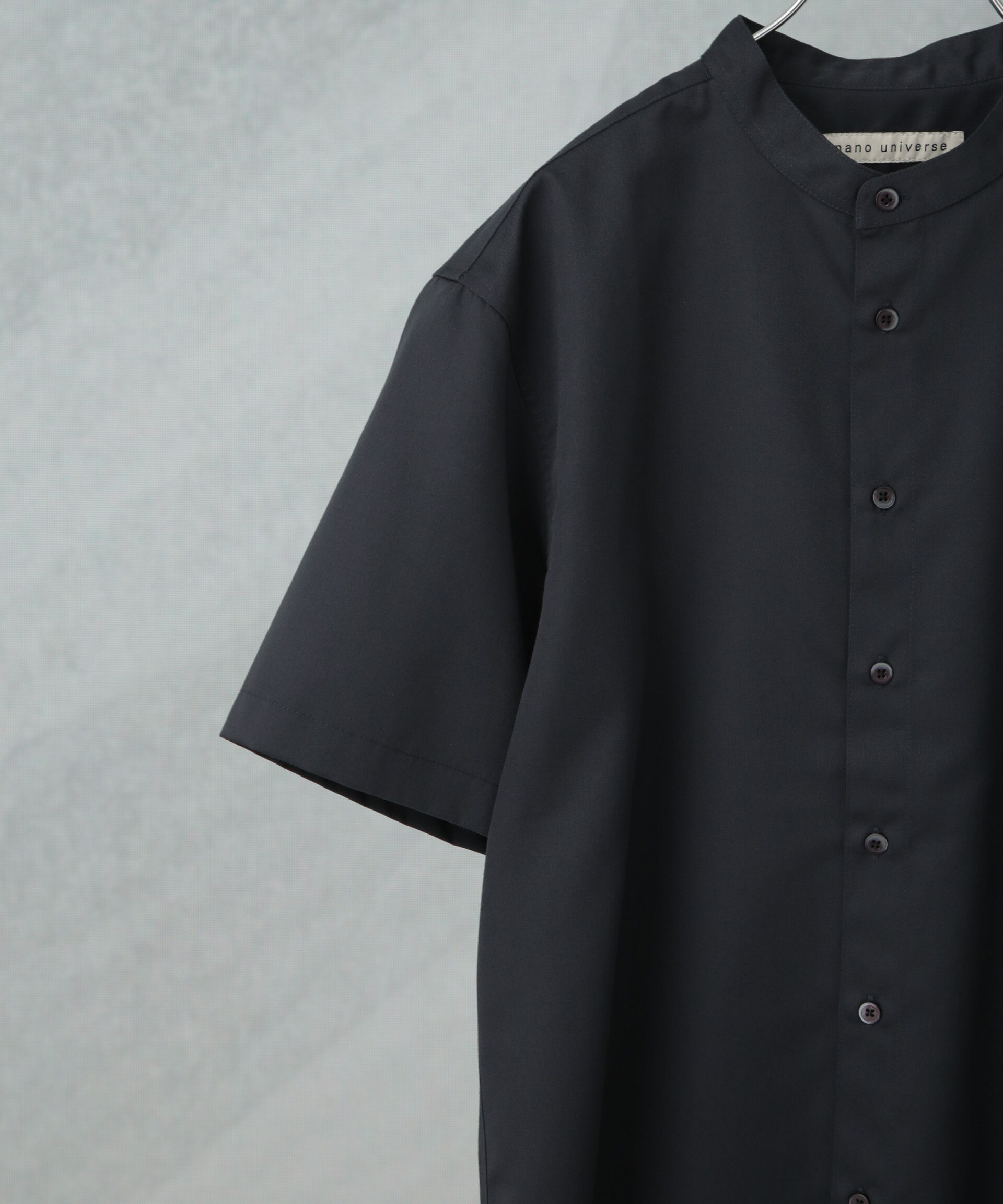 nano･universe「スタンダードバンドカラーシャツ/半袖」|シャツ・ブラウス|