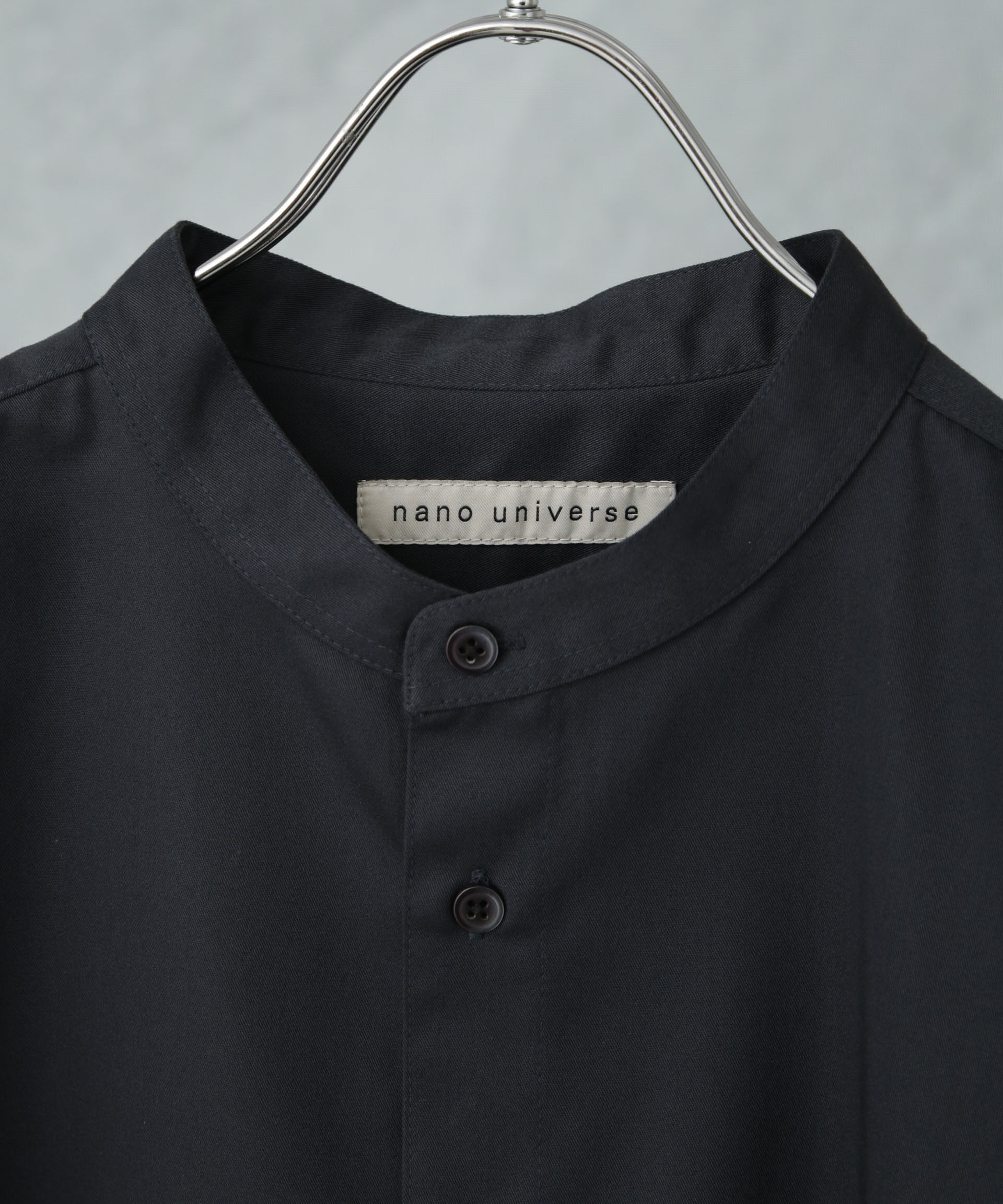 nano･universe「スタンダードバンドカラーシャツ/半袖」|シャツ・ブラウス|