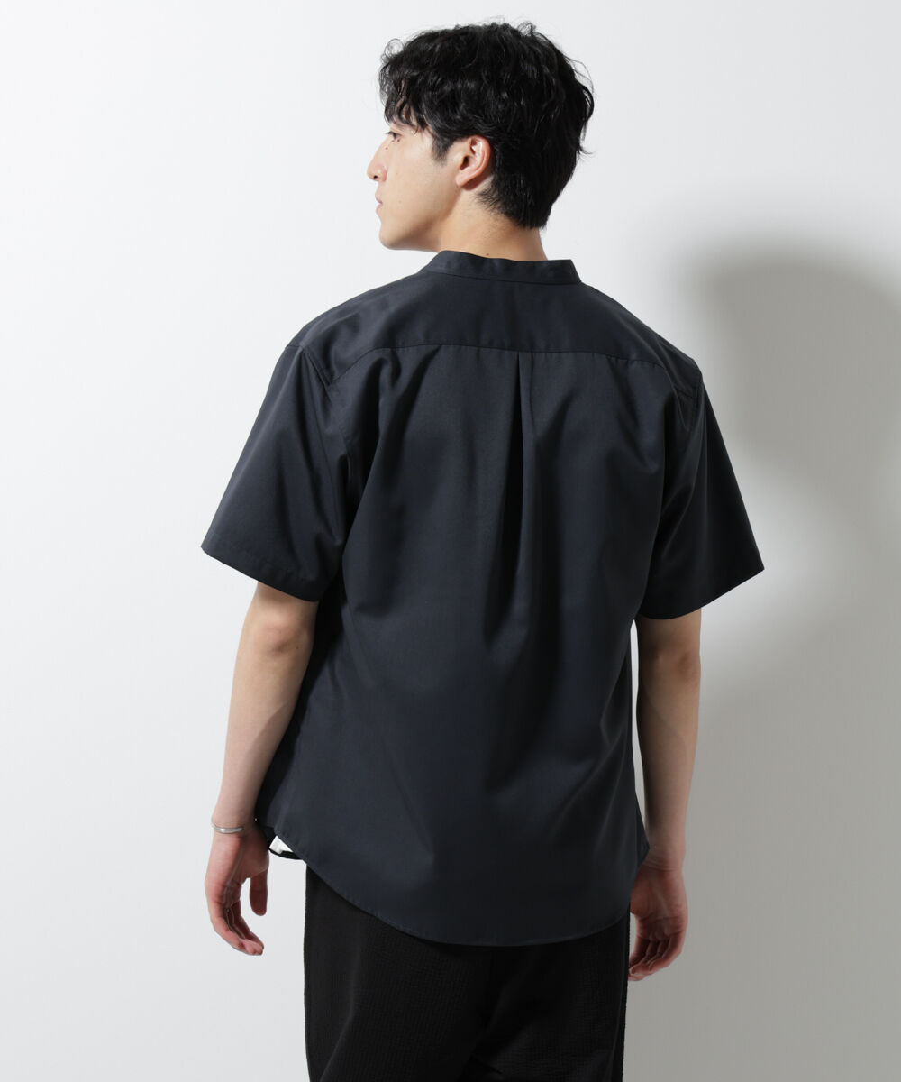 nano･universe「スタンダードバンドカラーシャツ/半袖」|シャツ・ブラウス|